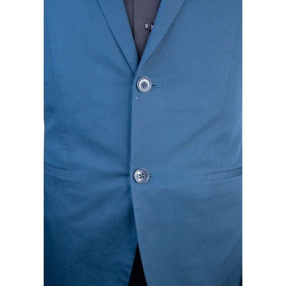 Theory Mens Cotton Unconstructed Blue Sport Coat Jacket Sz 36 Two Button EUC - Picture 3 of 14